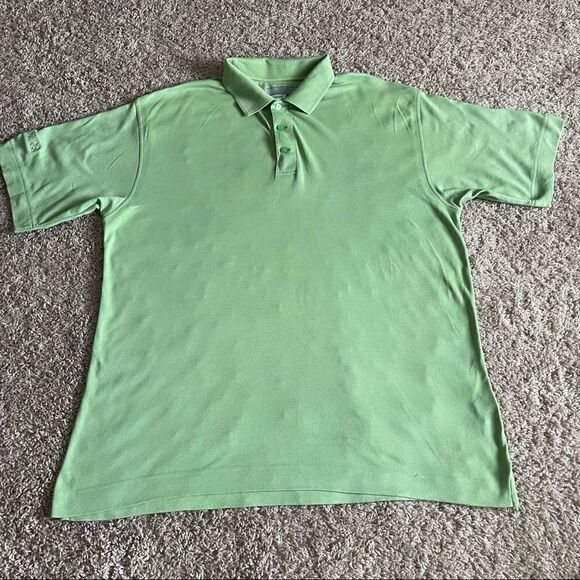 Cutter & Buck Green DryTec Short Sleeve Athletic Outdoor Golf Polo SZ L - Picture 1 of 16